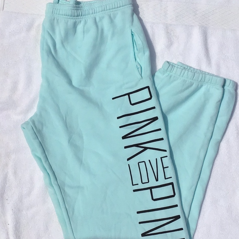 PINK Victoria Secret Boyfriend Sweatpants Aqua M